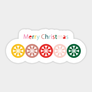 Colorful Merry Christmas Sticker